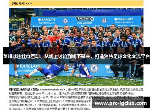 英超球迷社群互动：从线上讨论到线下聚会，打造独特足球文化交流平台