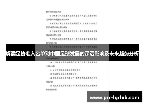 解读足协准入名单对中国足球发展的深远影响及未来趋势分析 解读足协准入名单对中国足球发展的深远影响及未来趋势分析